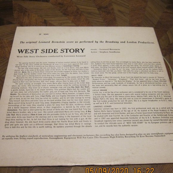 West Side Story - Original London and Bway Cast - Picture 3 of 5